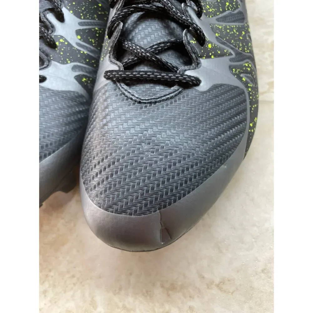 Adidas Soccer 15.3 Cleats Shoes Size 12 Black Neon FG Football Boots Sport